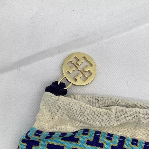 NEW TORY BURCH Womens Kira Chevron Raffia Rosette Small Camera Bag Brown Multi - Picture 14 of 14